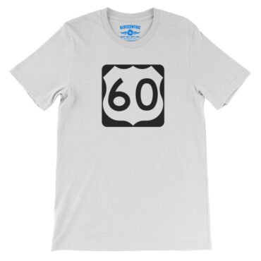 U.S. Route 60 T-Shirt - Lightweight Vintage Style - White