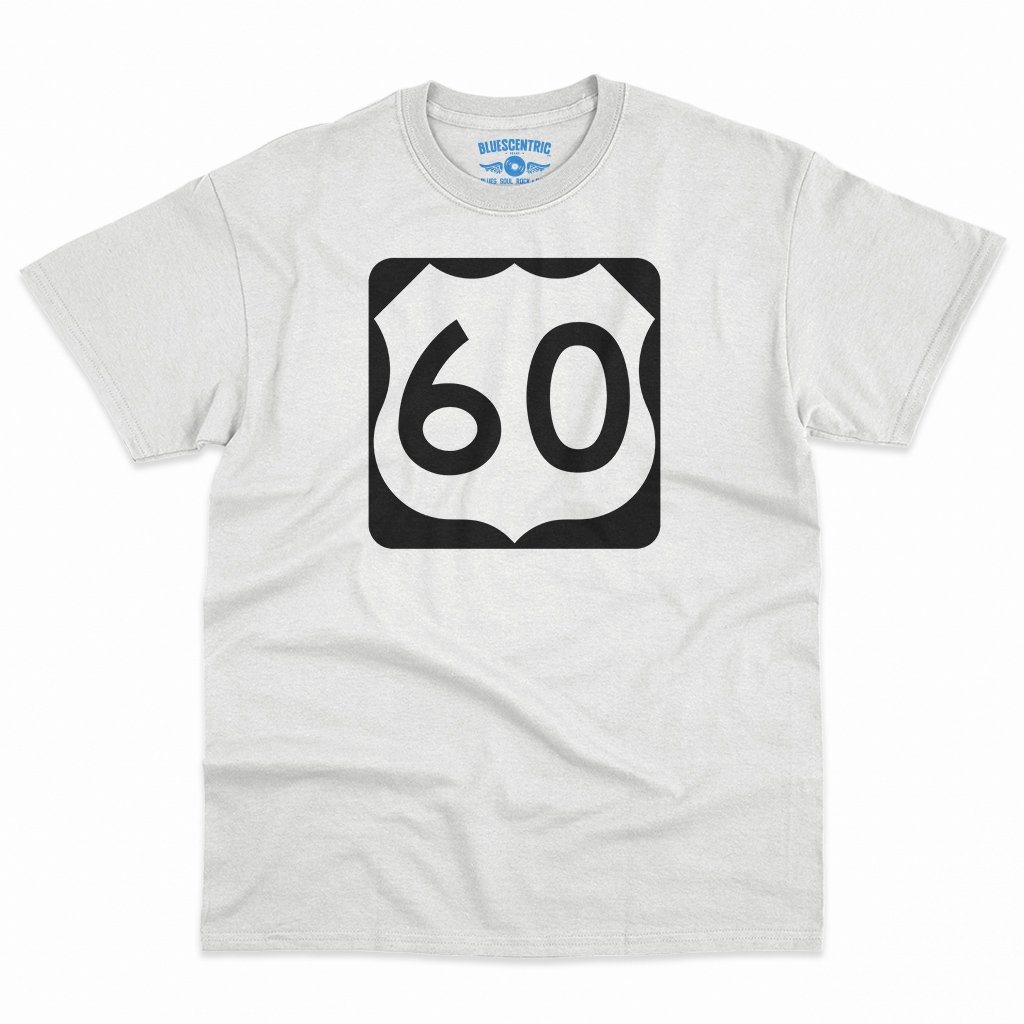 U.S. Route 60 T-Shirt - Men's Big & Tall - White