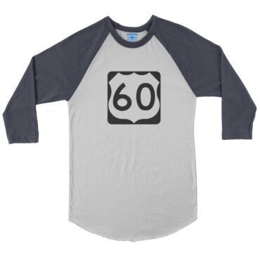 U.S. Route 60 Baseball T-Shirt - White Navy
