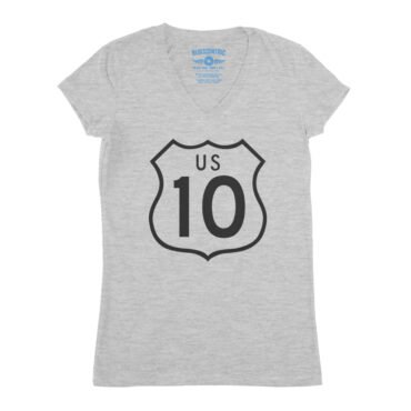 US Route 10 V-Neck T Shirt - Women's - Athletic Heather