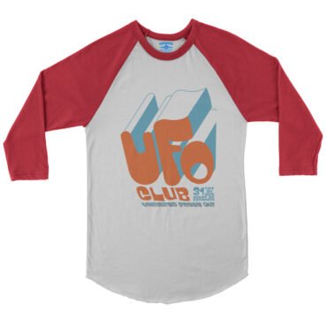 UFO Club London Baseball T-Shirt in White Red