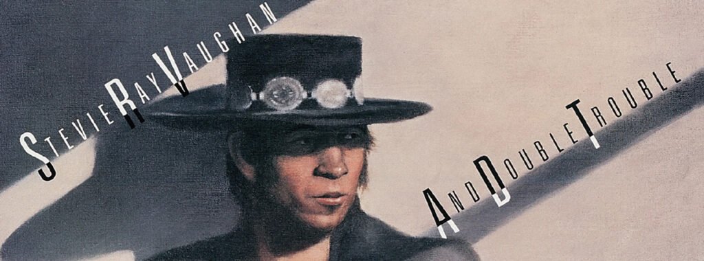 Stevie Ray Vaughan wearing his iconic hat in the Texas Flood album.