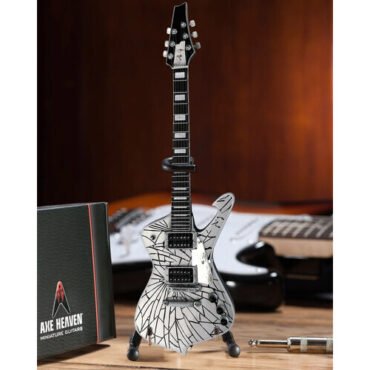 Paul Stanley Kiss Cracked Mirror Iceman 10 Inch Miniature Guitar Replica Collectibles (Large Item, Collectible)