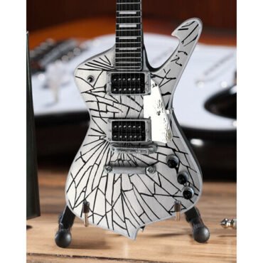 Paul Stanley Kiss Cracked Mirror Iceman 10 Inch Miniature Guitar Replica Collectibles (Large Item, Collectible)