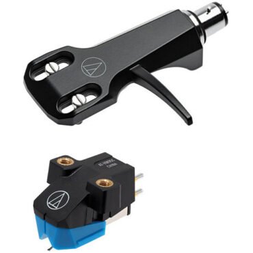 Audio Technica AT-VM95C/H Headshell/Dual Moving Magnet Cartridge Kit (Black/Blue) Needles & Cartridges (Black, Blue)