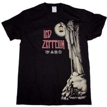 Led Zeppelin - Hermit - T-Shirt - Medium (Black) Apparel (Large Item, Size Medium, Black, Adult Shirt)