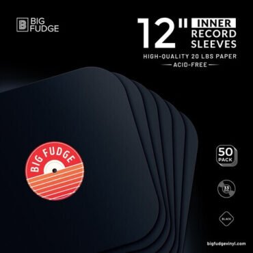 Big Fudge BFIS-B12x50US 12-inch Vinyl LP Record Round Corner Inner Sleeves 50 Pack Black Bags / Sleeves (Large Item, Large Item Exception)