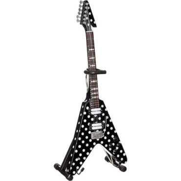 Harpoon Polka Dot V 10 Inch Miniature Guitar Replica Collectible Collectibles (Large Item, Collectible, Figure)