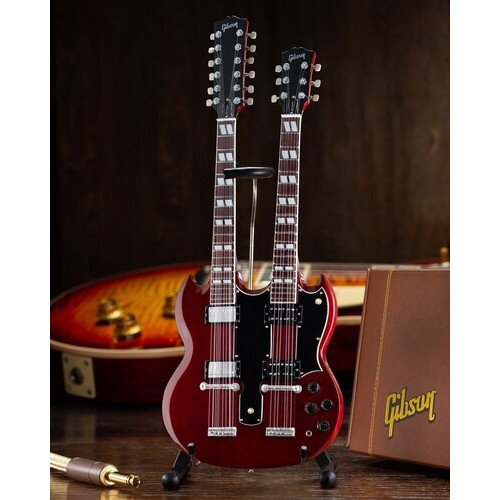 Gibson SG EDS-1275 Doubleneck Cherry 10 Inch Miniature Guitar Replica Collectibles (Large Item, Collectible, Figure)