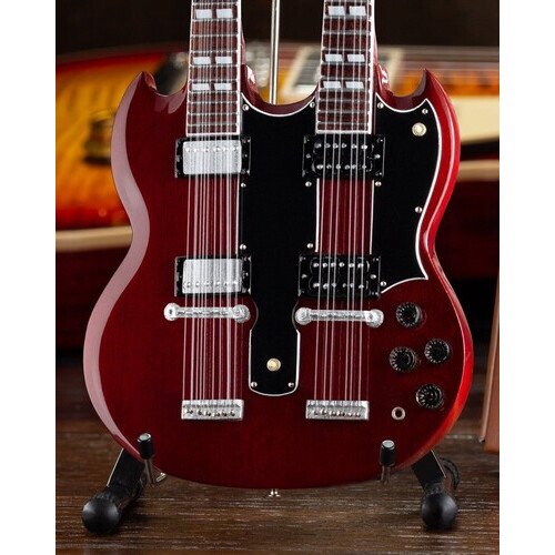 Gibson SG EDS-1275 Doubleneck Cherry 10 Inch Miniature Guitar Replica Collectibles (Large Item, Collectible, Figure)