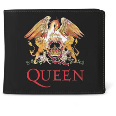 Rocksax - Queen - Crest Logo - Wallet with Coin Pocket (Black) Collectibles (Wallet, Collectible)