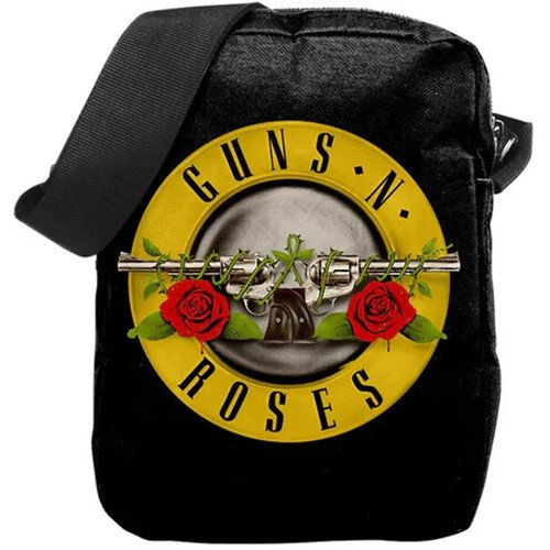 Rocksax - Guns N' Roses - Roses Logo - Crossbody Bag with Stash Pockets (Black) Collectibles (Collectible, Tote / Messenger Bag)