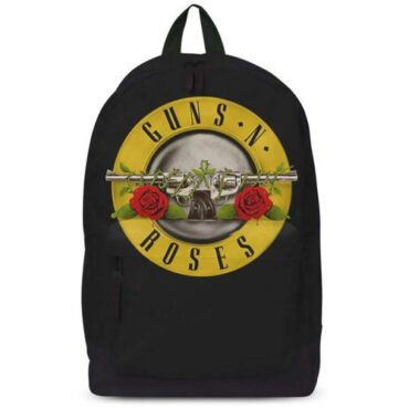 Rocksax - Guns N' Roses - GNR Logo - Classic Backpack with Laptop Pocket (Black) Collectibles (Large Item, Backpack, Collectible)