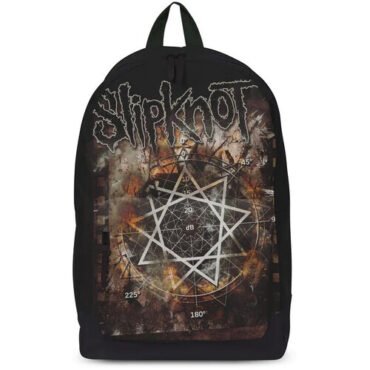 Rocksax - Slipknot - Pentogram - Classic Backpack with Laptop Pocket (Black) Collectibles (Large Item, Backpack, Collectible)