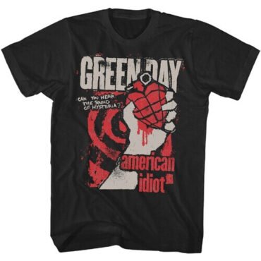 Green Day - American Idiot Hysteria T-Shirt - Large Black 22GD014A3 Apparel (Large Item, Black, Size Large, Adult Shirt)