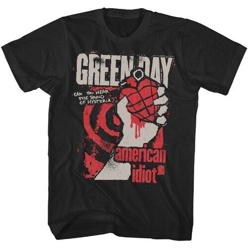 Green Day - American Idiot Hysteria T-Shirt - Large Black 22GD014A3 Apparel (Large Item, Black, Size Large, Adult Shirt)