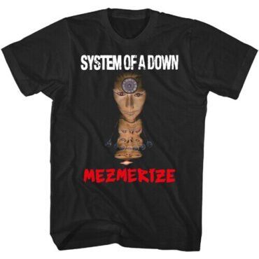 System of a Down - Mezmerize T-Shirt - Large Black 18SOAD054A3 Apparel (Large Item, Black, Size Large, Adult Shirt)
