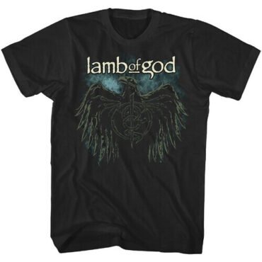 Lamb of God - Crow Logo T-Shirt - Large Black TS4411LAMA3 Apparel (Large Item, Black, Size Large, Adult Shirt)