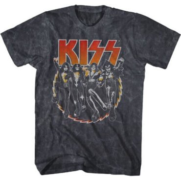Kiss - Buzz T-Shirt - Large Black Mineral Wash 38101116A3 Apparel (Large Item, Black, Size Large, Adult Shirt)