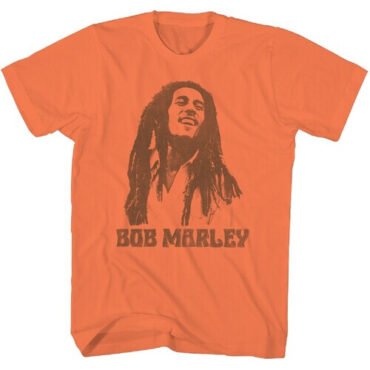 Bob Marley - Photo T-Shirt - Large Orange ZRBM0674A3 Apparel (Large Item, Orange, Size Large, Adult Shirt)