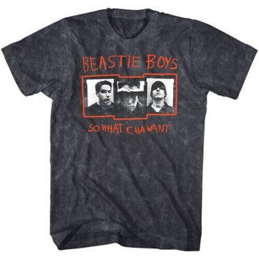 Beastie Boys - So What Cha Want T-Shirt - Medium Black Mineral Wash 10431068A2 Apparel (Large Item, Black, Size Medium, Adult Shirt)