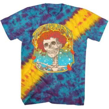 Grateful Dead - Bertha Verticle Tie Dye T-Shirt - Large Tie-Dye 20GFD107A3 Apparel (Large Item, Size Large, Adult Shirt, Tie Dye)