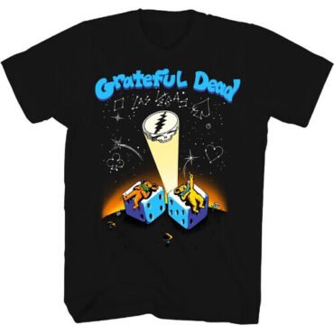 Grateful Dead - Las Vegas Sphere Bears & Dice T-Shirt - XL Black 24GFD228A4 Apparel (Large Item, Black, Size 1 Extra Large, Adult Shirt)