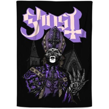 Rocksax - Ghost - The Tall Man - Sherpa Fleece Throw (50 in x 60 in) Collectibles (Large Item, Blanket)