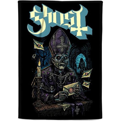 Rocksax - Ghost - Missive - Sherpa Fleece Throw (50 in x 60 in) Collectibles (Large Item, Blanket)