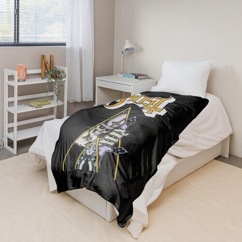 Rocksax - Ghost - Clockwork - Sherpa Fleece Throw (50 in x 60 in) Collectibles (Large Item, Blanket)