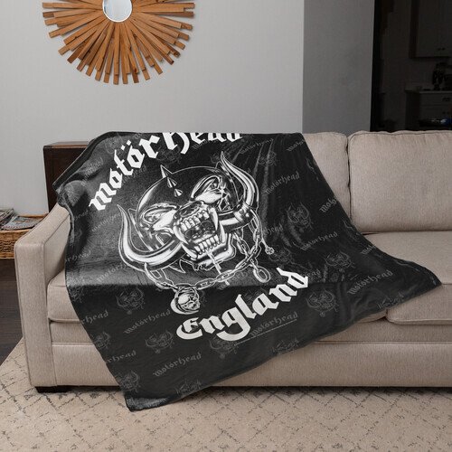 Rocksax - Motorhead - England Logo - Sherpa Fleece Throw (50 in x 60 in) Collectibles (Large Item, Blanket)