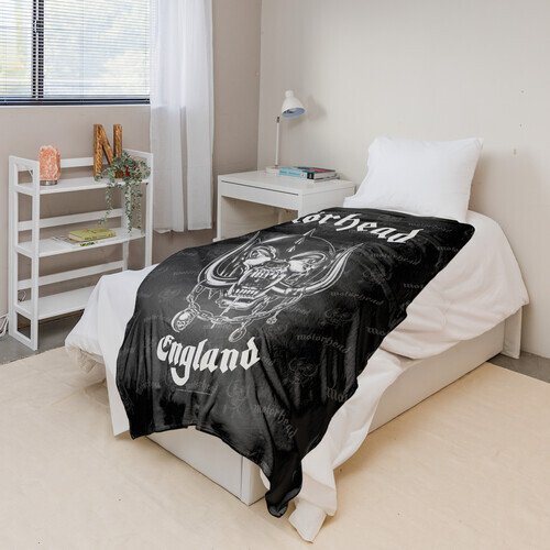 Rocksax - Motorhead - England Logo - Sherpa Fleece Throw (50 in x 60 in) Collectibles (Large Item, Blanket)