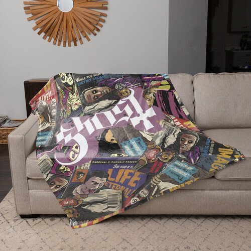 Rocksax - Ghost - Magazines - Sherpa Fleece Blanket (60 in x 80 in) Collectibles (Large Item, Blanket)