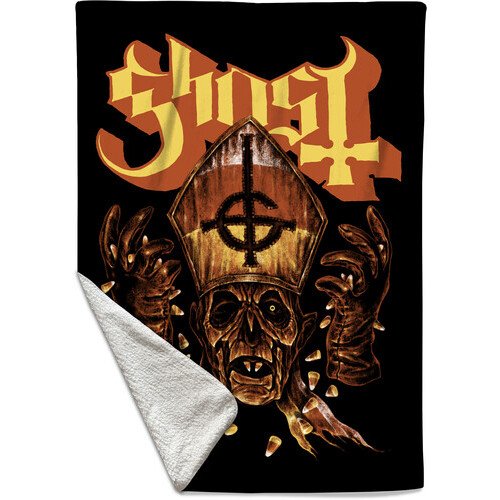 Rocksax - Ghost - Candy Corn - Sherpa Fleece Blanket (60 in x 80 in) Collectibles (Large Item, Blanket)