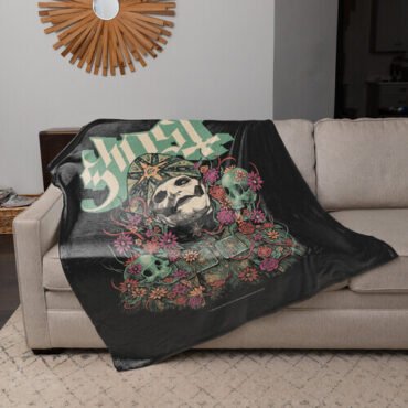 Rocksax - Ghost - Bliss - Sherpa Fleece Blanket (60 in x 80 in) Collectibles (Large Item, Blanket)