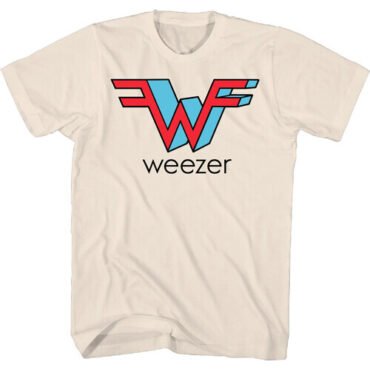 Weezer - Weezer Logo T-Shirt - Large Natural TS0100WZRA3 Apparel (Large Item, Size Large, White, Adult Shirt)