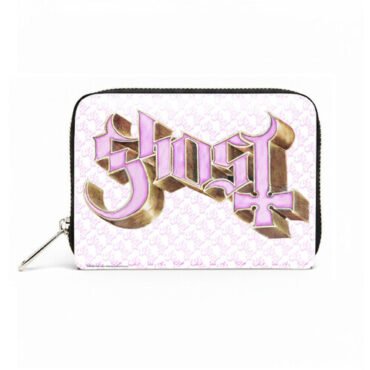 Rocksax - Ghost - Pink Logo - Bi-Fold Zipped Wallet/Purse (White & Pink) Collectibles (Collectible, Purse, White)