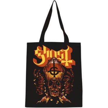 Rocksax - Ghost - Candy Corn - Eco-Friendly Tote Bag (Black) Collectibles (Large Item, Black, Tote / Messenger Bag)