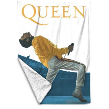 Rocksax - Queen - Live Aid - Sherpa Fleece Throw (50 in x 60 in) Collectibles (Large Item, Blanket)