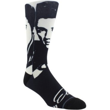 Perri's - Elvis Presley - 50's Dye Sublimation - Crew Socks Apparel (Large Item, Socks)