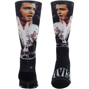 Perri's - Elvis Presley - 70's Dye Sublimation - Crew Socks Apparel (Large Item, Socks)
