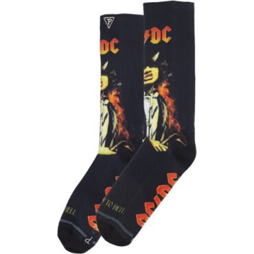 Perri's - AC/DC - Highway Dye Sublimation - Crew Socks Apparel (Large Item, Socks)