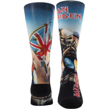 Perri's - Iron Maiden - The Trooper Dye Sublimation - Crew Socks Apparel (Large Item, Socks)