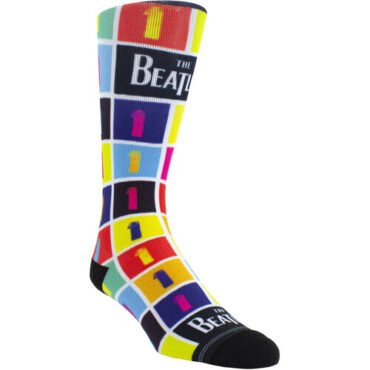 Perri's - Beatles - One Allover Dye Sublimation - Crew Socks Apparel (Large Item, Socks)