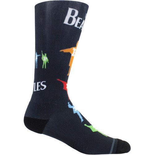 Perri's - Beatles - Help Silhouette Multicolor Dye Sublimation - Crew Socks Apparel (Large Item, Socks)