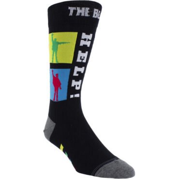 Perri's - Beatles - Help Blocks - Crew Socks Apparel (Large Item, Socks)