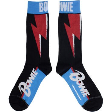 Perri's - David Bowie - Red Flash - Crew Socks Apparel (Large Item, Socks)