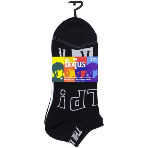 Perri's - Beatles - Help White Black - Crew Socks (3 Pack) Apparel (Large Item, Socks, 3 Pack)
