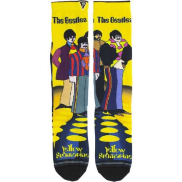 Perri's - Beatles - Yellow Submarine Sea of Holes Dye Sublimation - Crew Socks Apparel (Large Item, Socks)