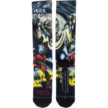 Perri's - Iron Maiden - The Number of the Beast Dye Sublimation - Crew Socks Apparel (Large Item, Socks)